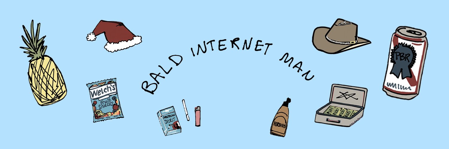 bald internet man banner