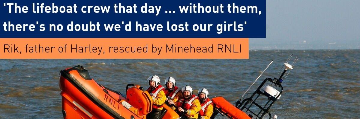 Minehead Lifeboat banner