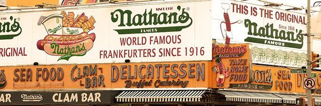 Nathan's Famous banner