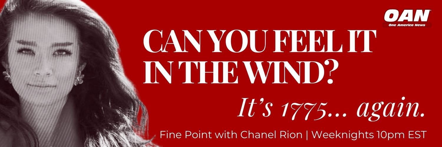 Chanel Rion OAN's banner