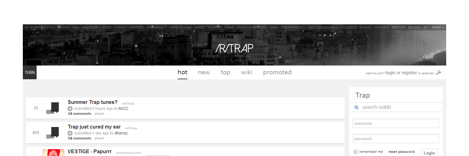 RedditTrap's profile banner image