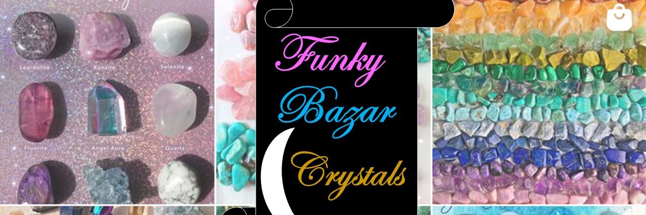 FunkyBazarCrystals & SAhotROCKS eBay crystals banner