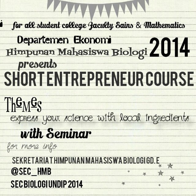 SEC Biologi UNDIP'15 banner