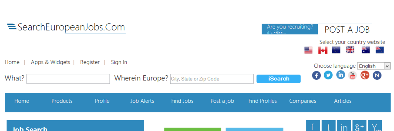SearchEUJobs's profile banner image