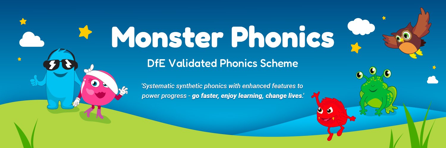 Monster Phonics DfE Validated Phonics Programme banner