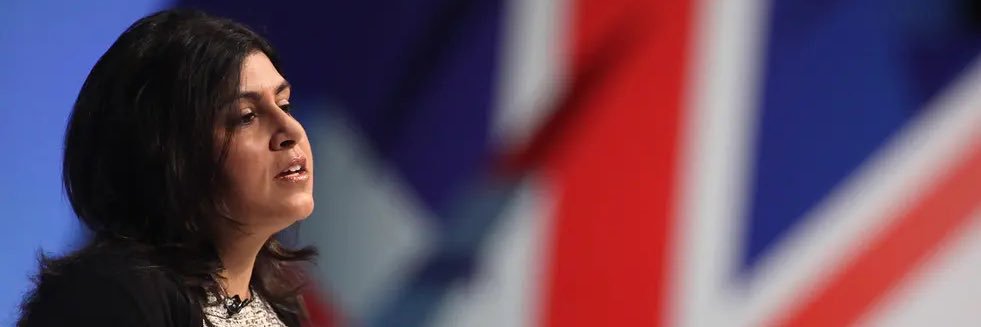Sayeeda Warsi's banner