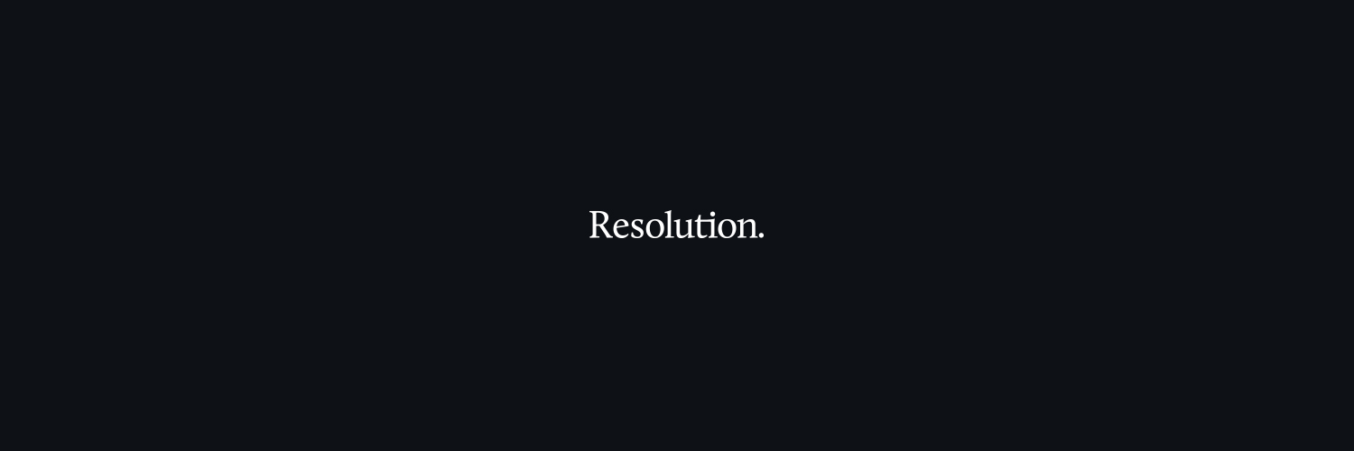 Resolution. banner