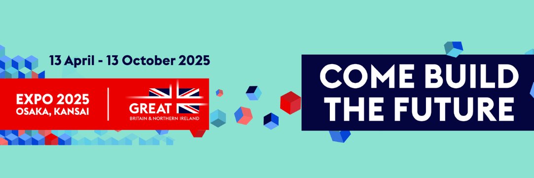 UK at World Expo 2025 Osaka, Kansai's banner