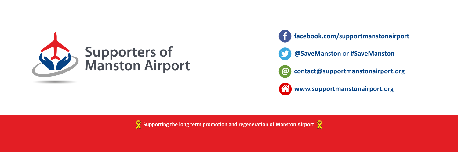 Supporters of Manston Airport banner