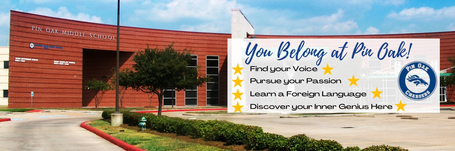 Pin Oak Middle School banner