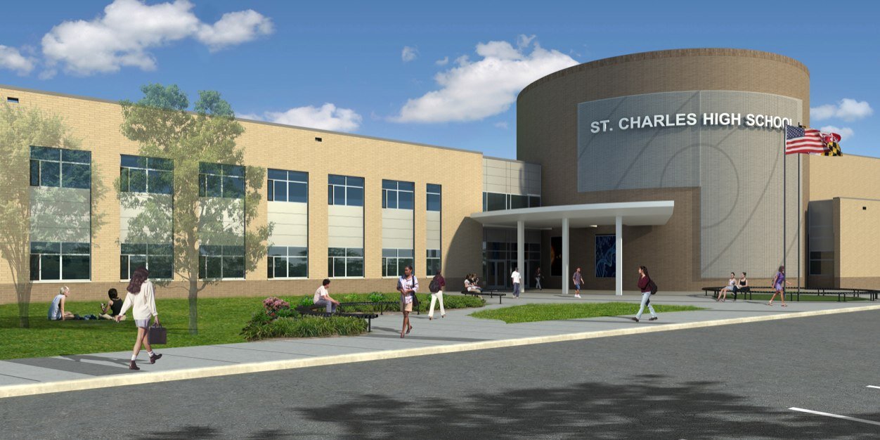 St Charles High School banner