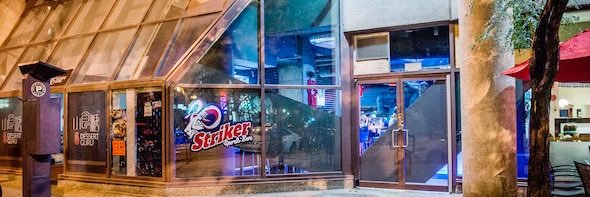 Striker Sports Bar banner