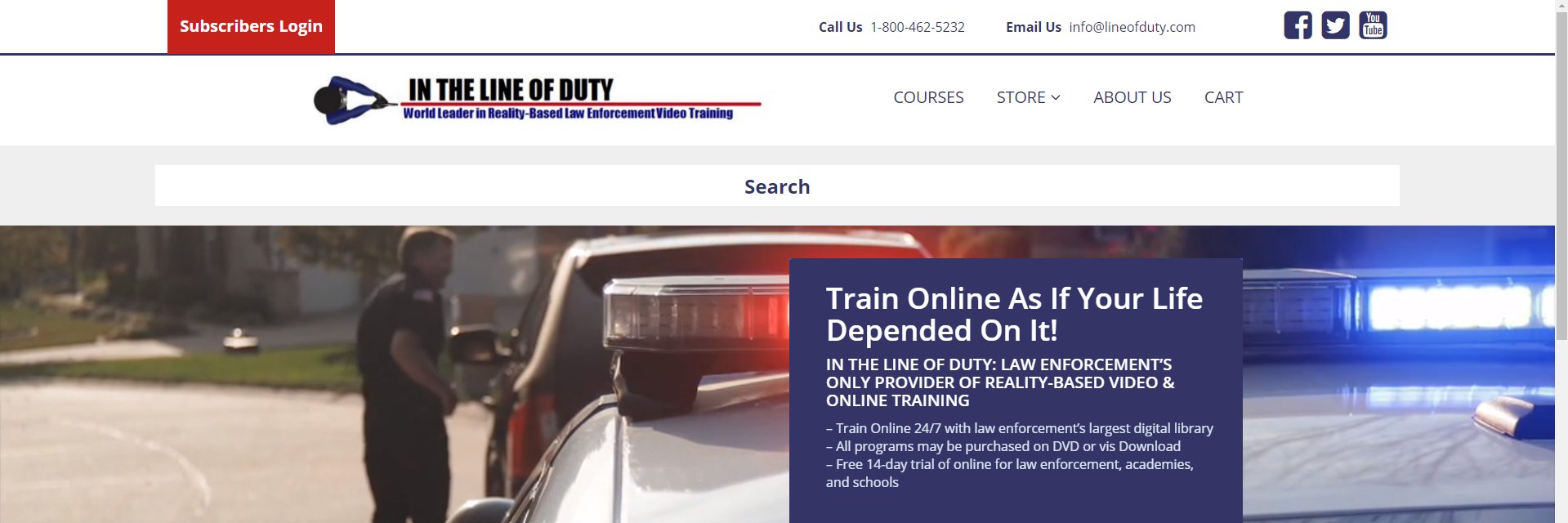 In the Line of Duty banner