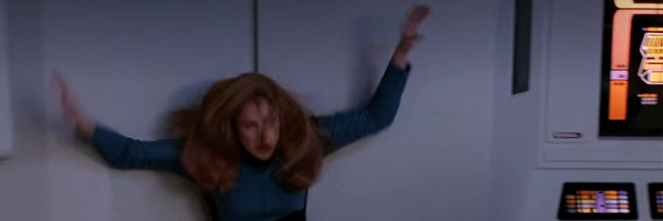Dr. Crusher Googling banner