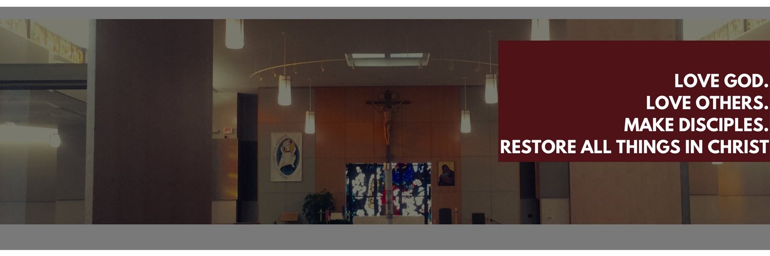 St. Pius X Church banner