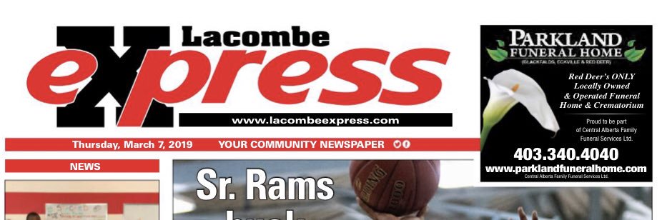 Lacombe Express banner