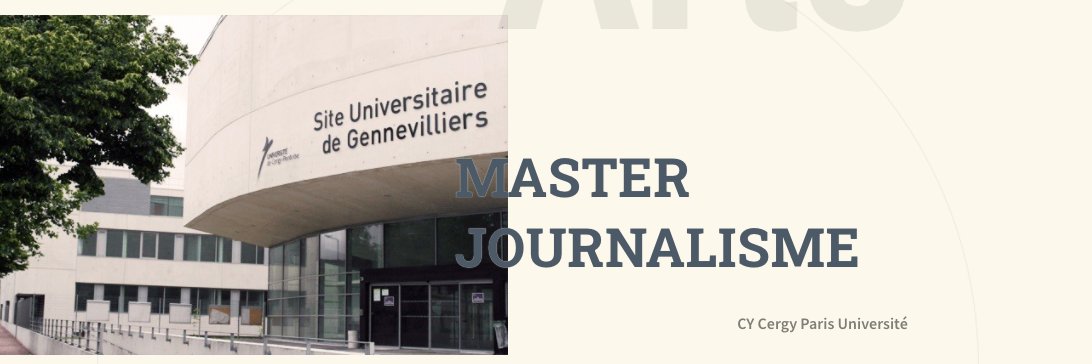 Master Journalisme Gennevilliers banner