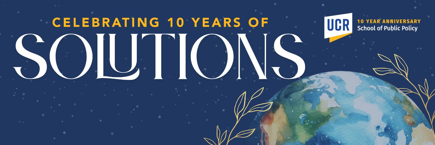 UCR School of Public Policy banner