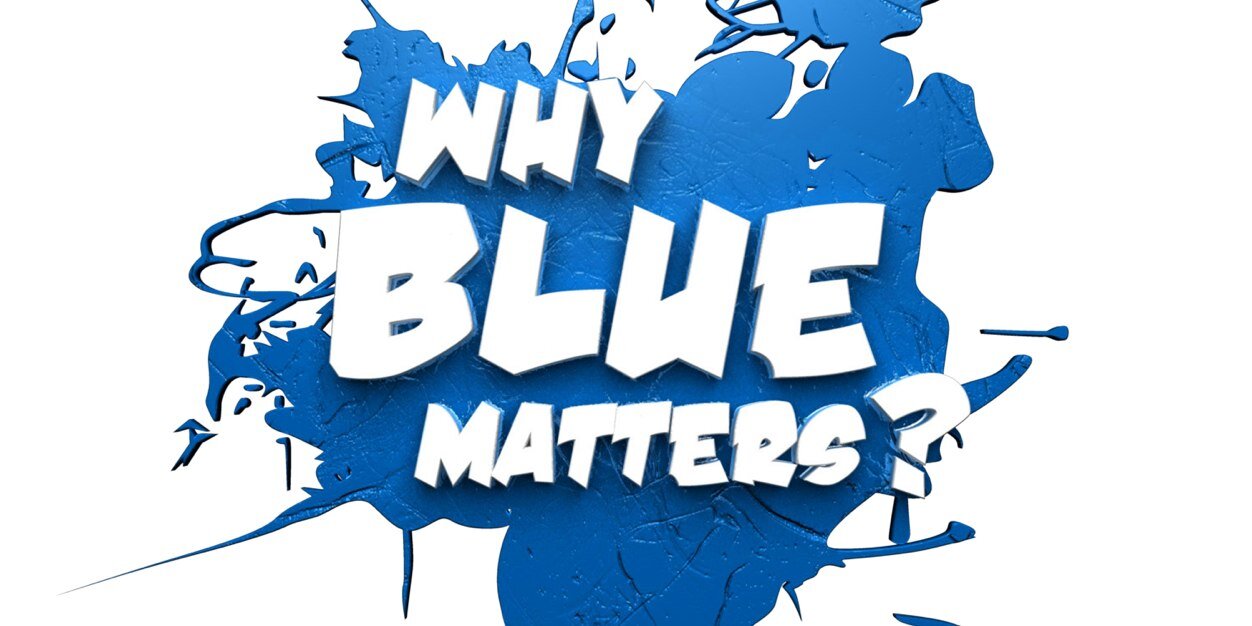 Blue. On Everything. banner