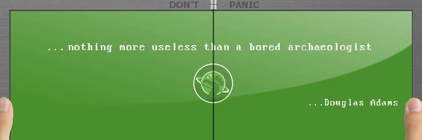 Boring Dan Fallu, Geoarchaeologist's banner