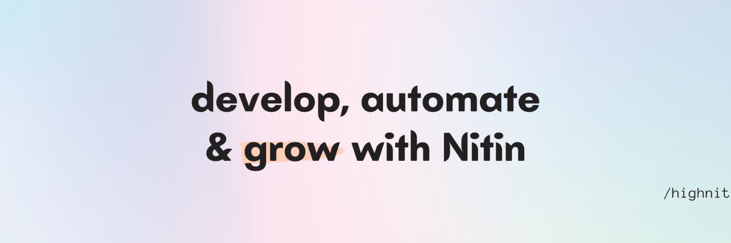 highnitin's profile banner image