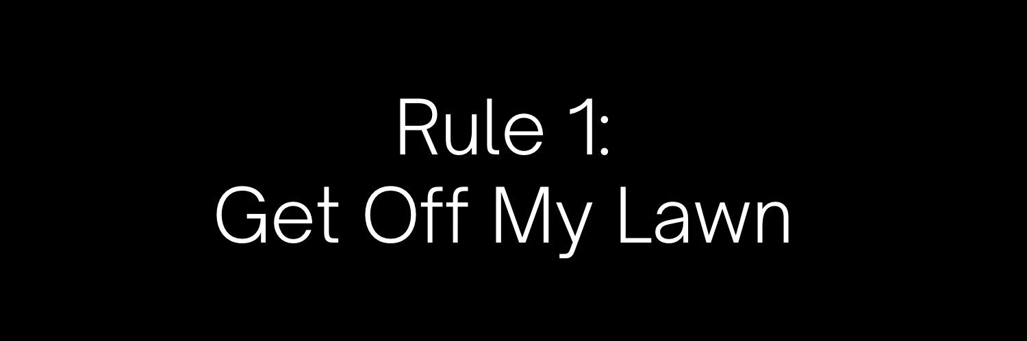 Get off my lawn banner
