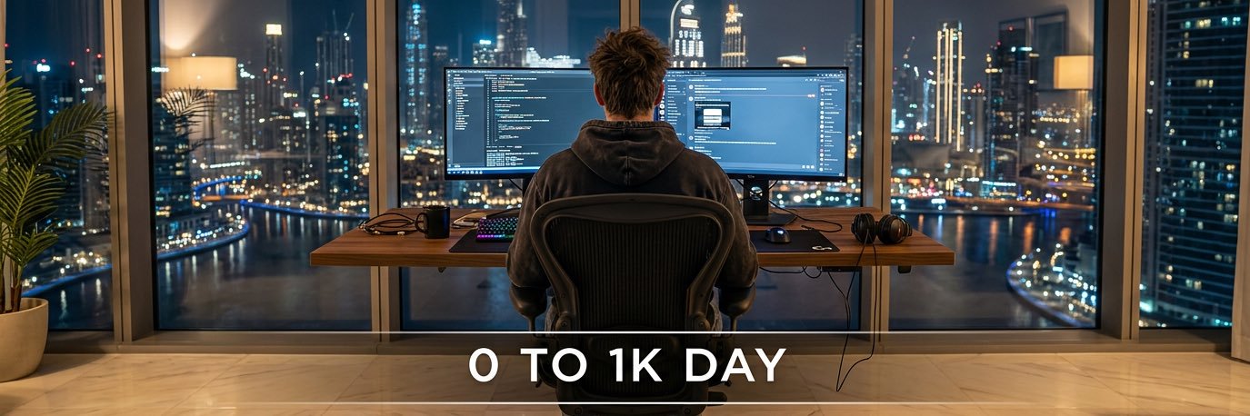 0 to 1k/Day banner