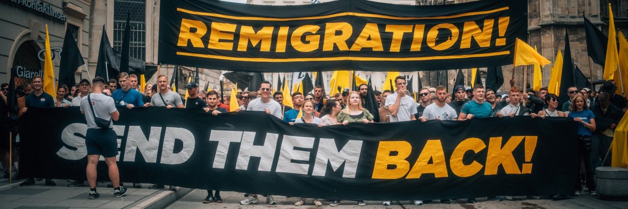 Martin Sellner's banner