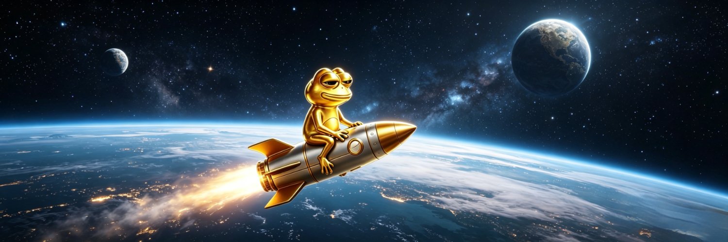 Gold PEPE banner
