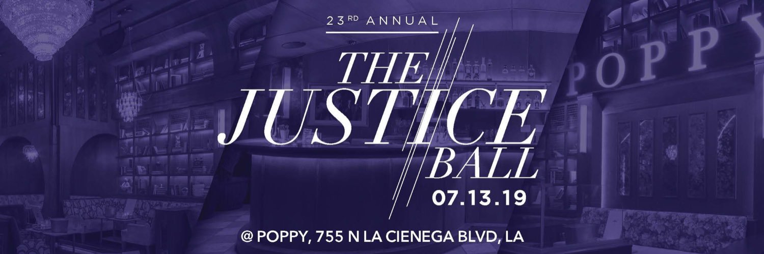The Justice Ball banner