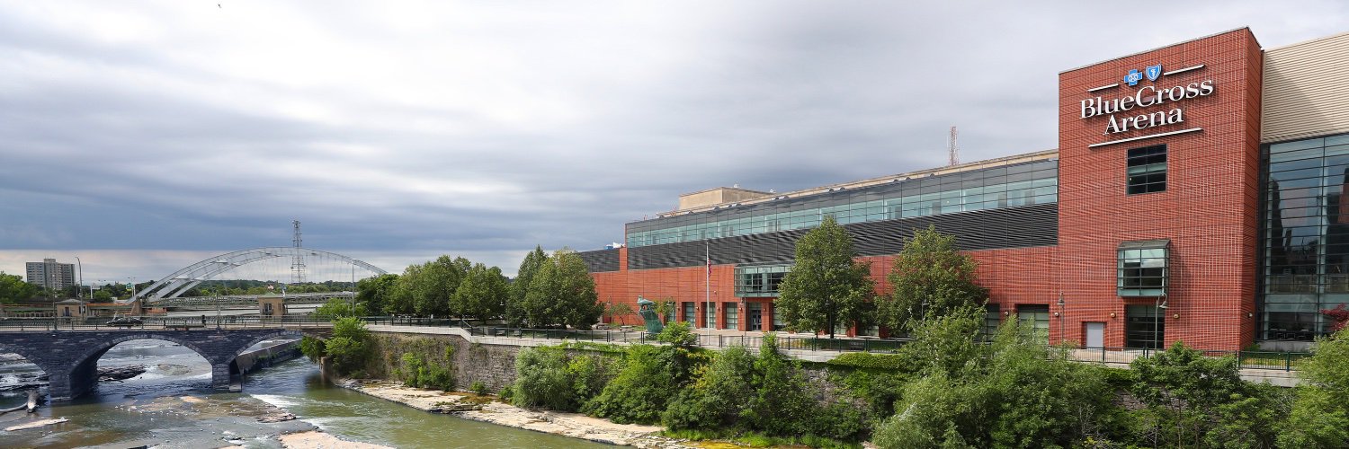Blue Cross Arena banner