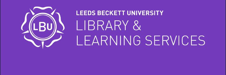 Leeds Beckett Library & Learning Services banner