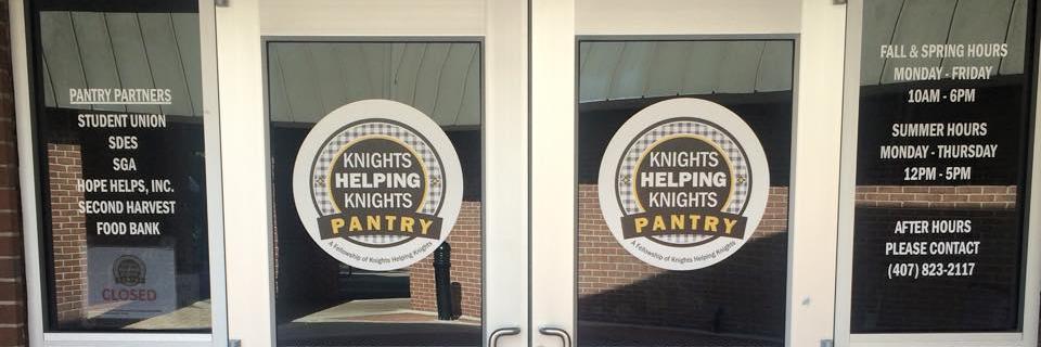 UCF Knights Helping Knights Pantry banner