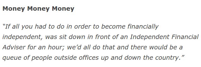 Moneytrainers - An Adviser in Recovery banner