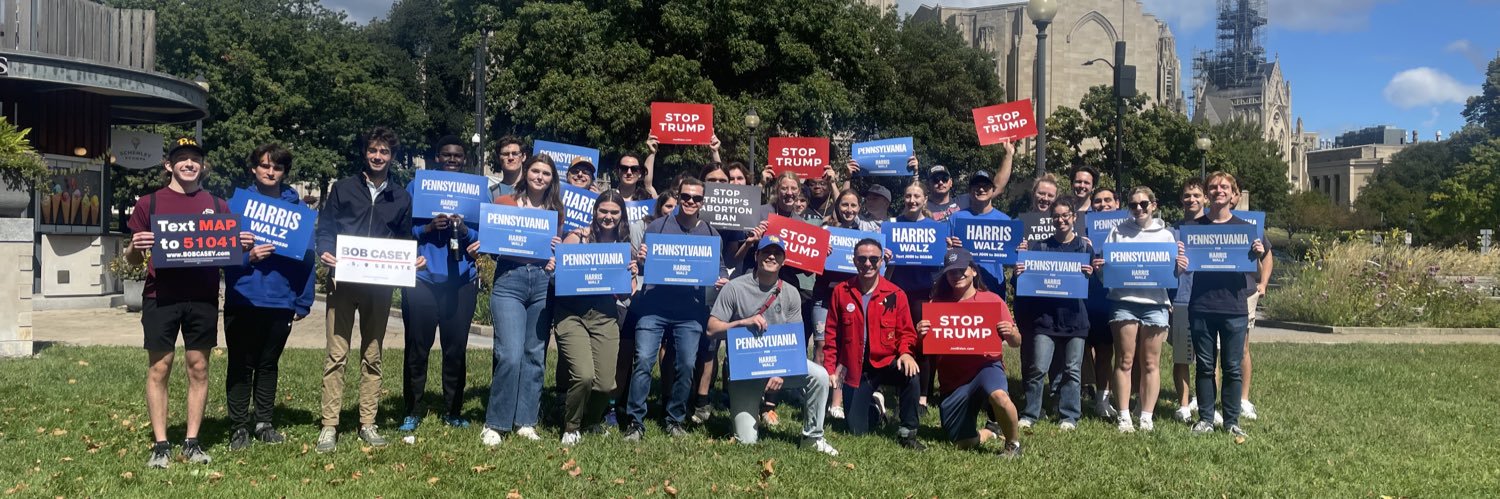 College Democrats at Pitt's banner