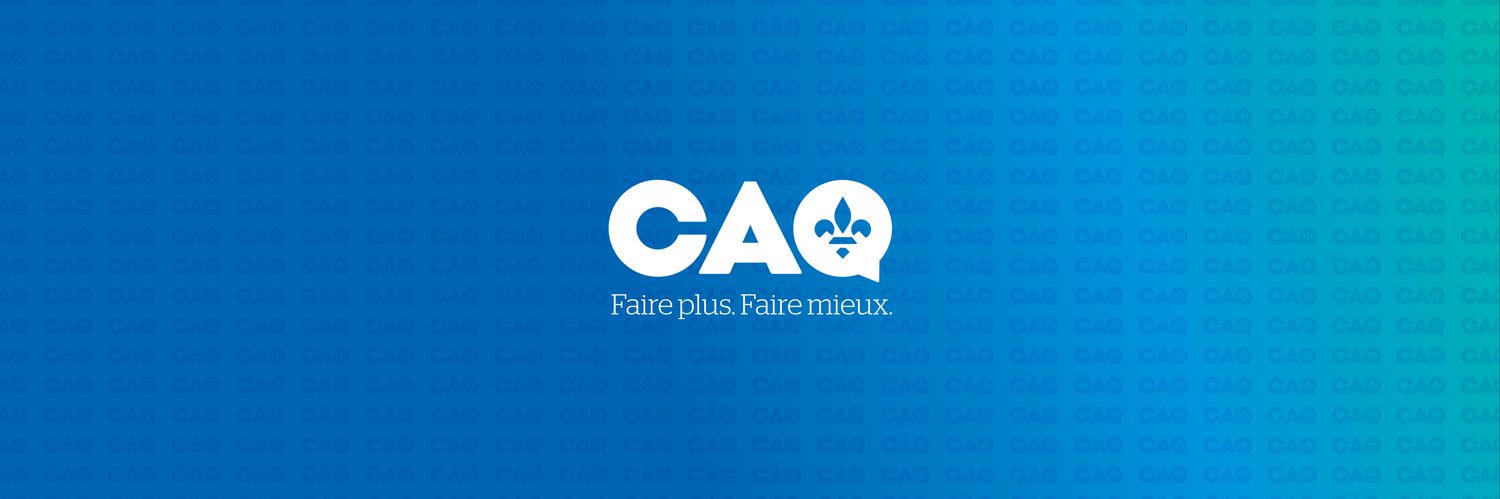Coalition Avenir Québec's banner