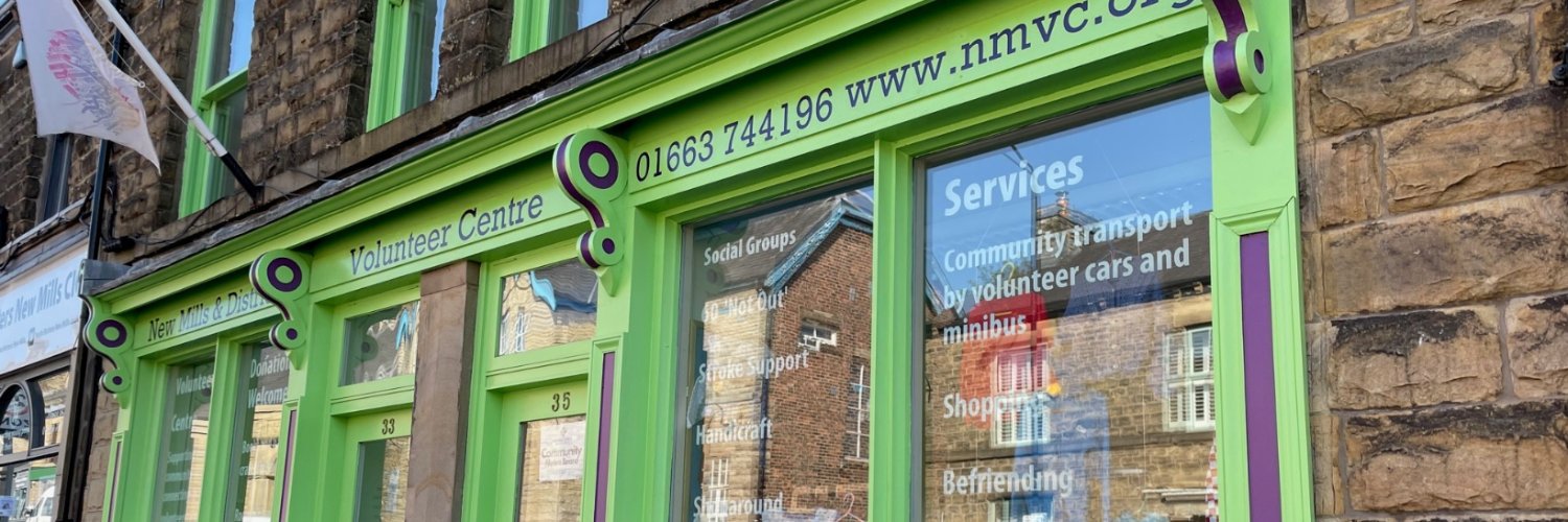New Mills & District Volunteer Centre banner