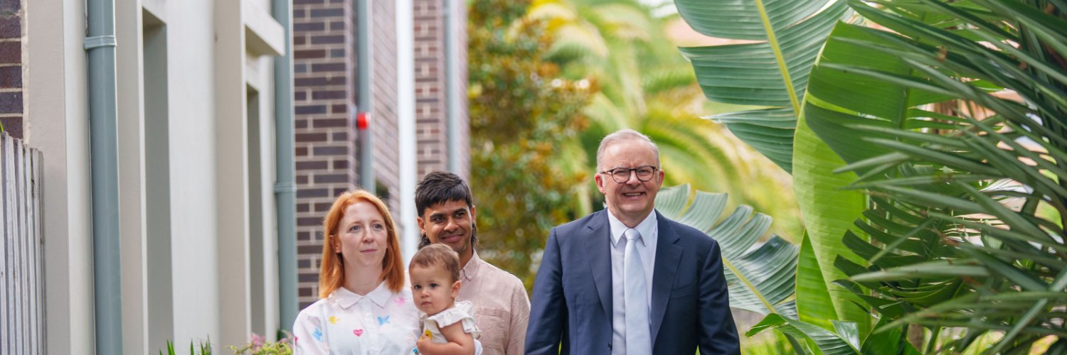 Anthony Albanese banner