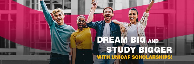 Unicaf Scholarships banner