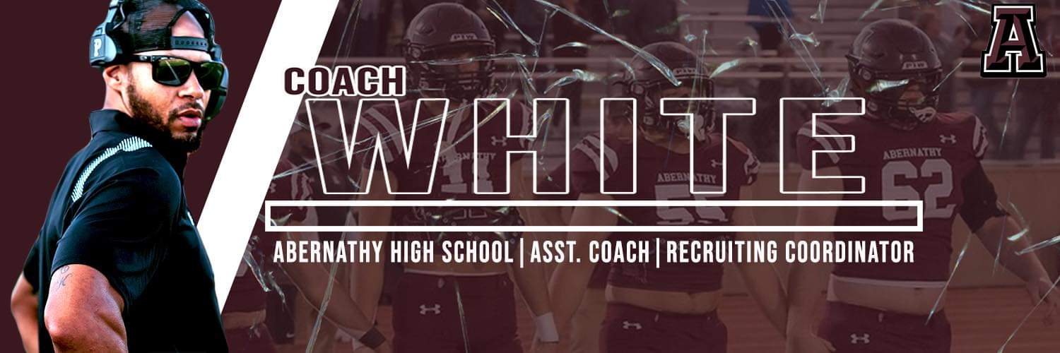 Coach White's banner