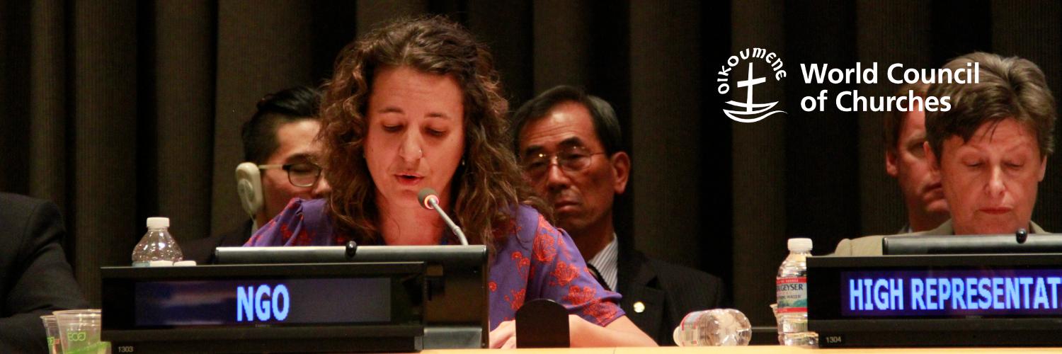 Churches on Internat'l Affairs (WCC-CCIA) banner