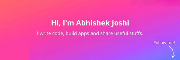 abhishekjoshi15 Profile Banner