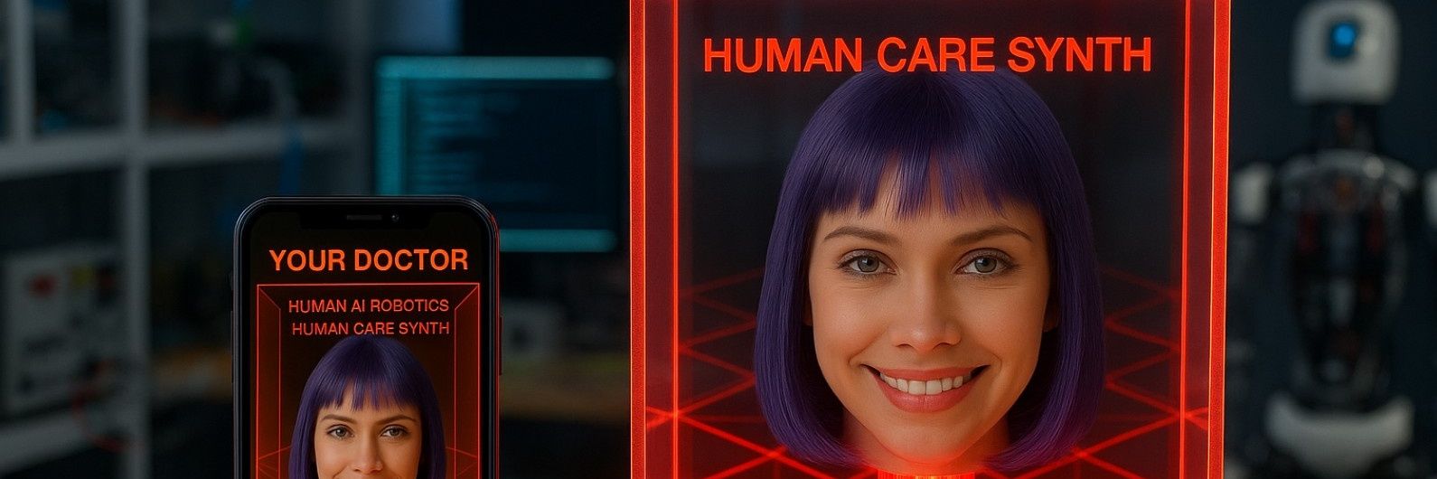 Human AI Robotics. banner