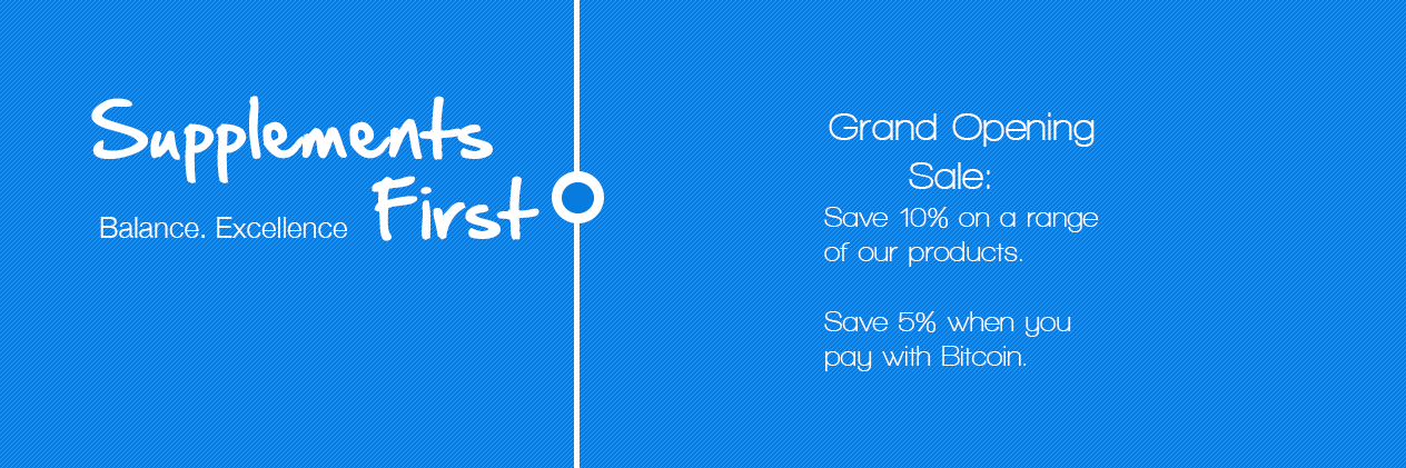 Supplements First banner