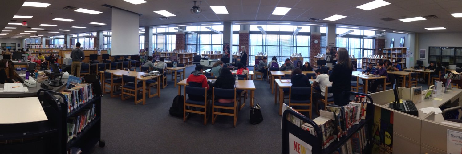 Justice HS Library banner