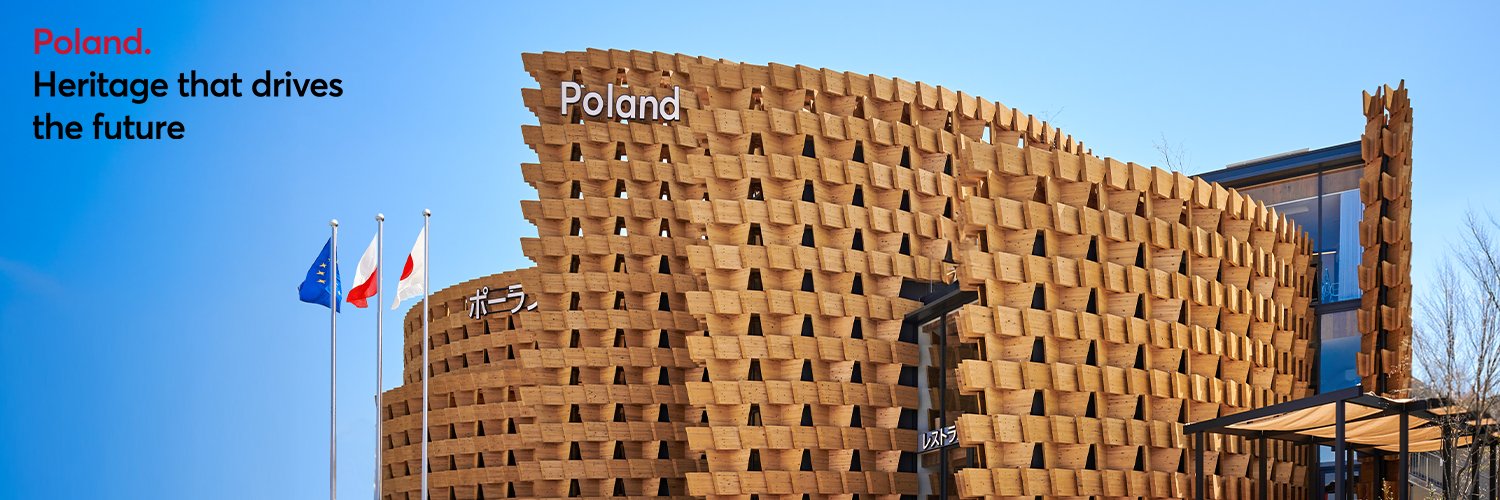 Poland at Expo's banner