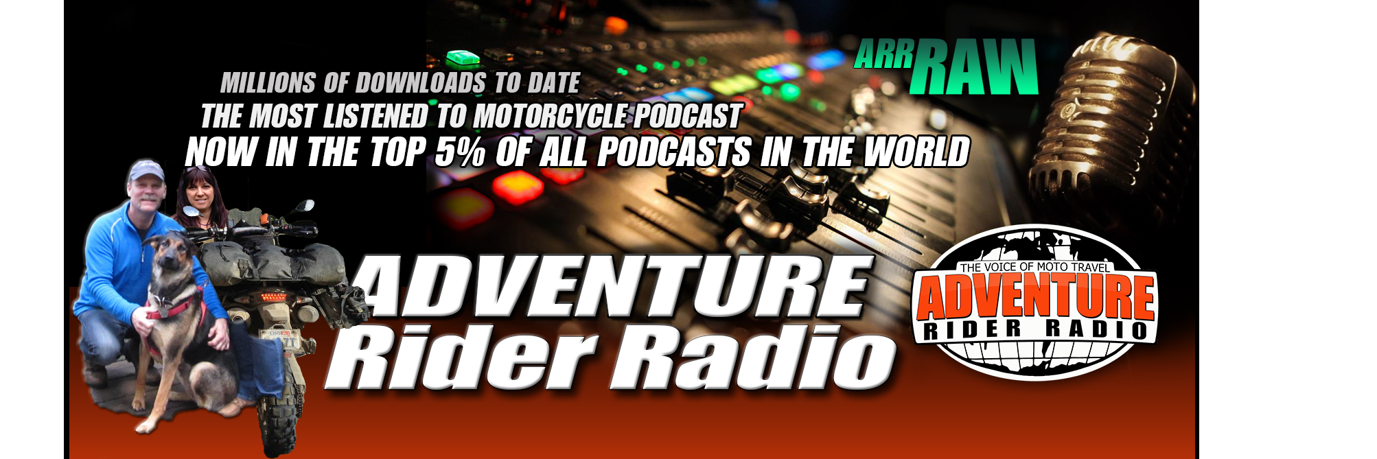 Adventure Rider Radio Motorcycle Podcast banner