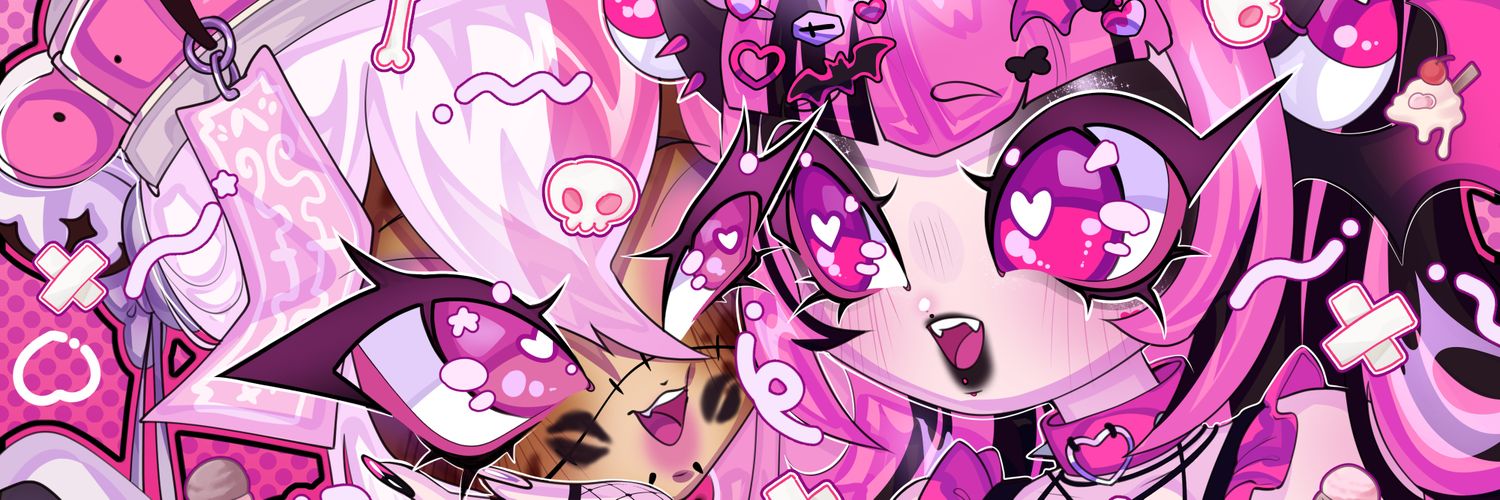 𝕭𝖆𝖙𝖟𝖞🩷🦇 Bat VTuber 🦇🖤 banner