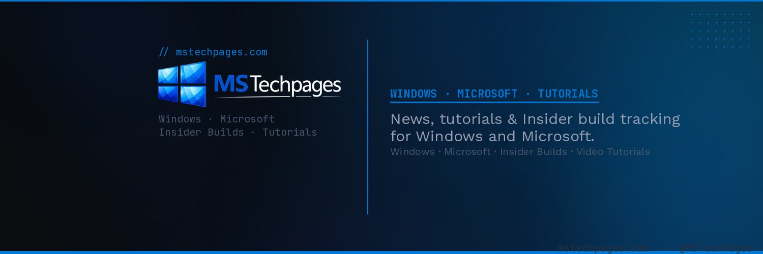 MSTechPages's profile banner image