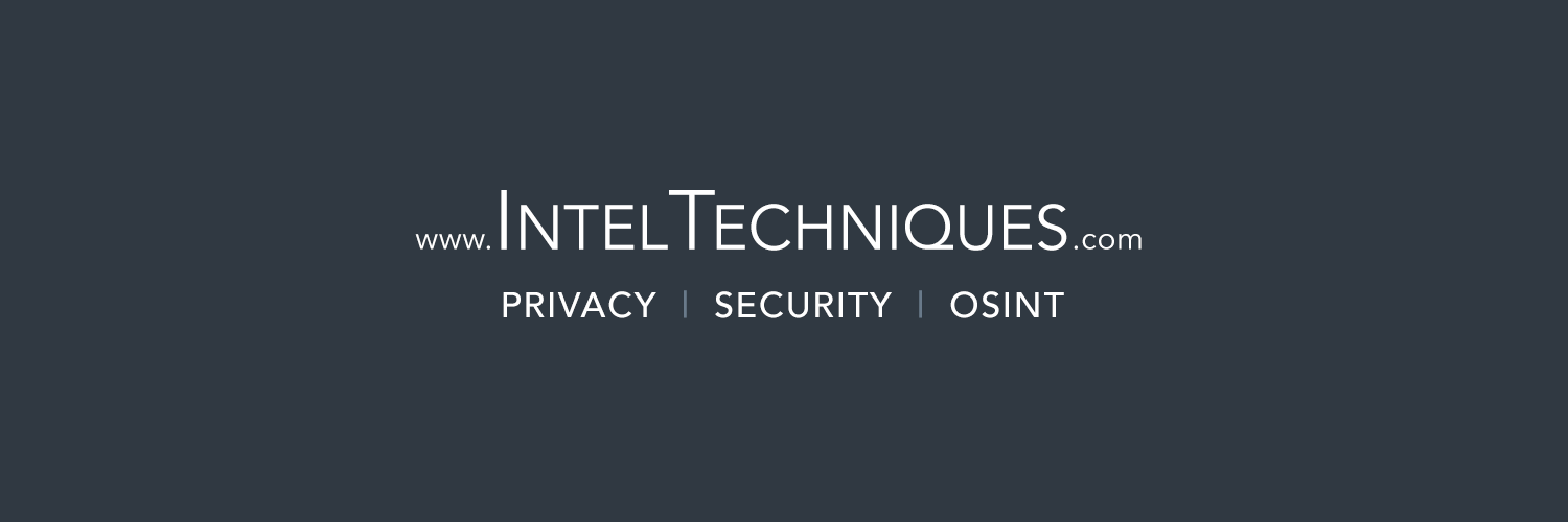 IntelTechniques Profile Banner